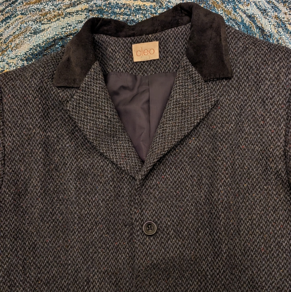 Tweed Herringbone Blazer